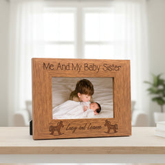 Personalised Me and My Baby Sister Engraved Photo Frame Sister Photo Frame ukgiftstoreonline
