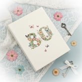 80th Birthday Photo Album Gift For Her 100 Photos 6"x4" Butterflies and Flowers Personalised Photo Album ukgiftstoreonline