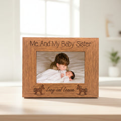 Personalised Me and My Baby Sister Engraved Photo Frame Sister Photo Frame ukgiftstoreonline