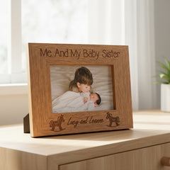 Personalised Me and My Baby Sister Engraved Photo Frame Sister Photo Frame ukgiftstoreonline