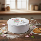Personalised Grandma Cake Tin Baking Cookie Storage Gift Storage Tin ukgiftstoreonline