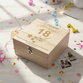 Personalised Birthday Wooden Engraved Keepsake Box or Photo Box Gift 18th 21st 30th 40th 50th 60th 70th 80th Keepsake Memory Box ukgiftstoreonline