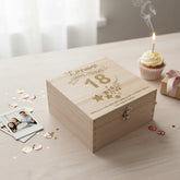 Personalised Birthday Wooden Engraved Keepsake Box or Photo Box Gift 18th 21st 30th 40th 50th 60th 70th 80th Keepsake Memory Box ukgiftstoreonline