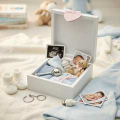 Personalised Baby Girl Engraved wooden Memories Keepsake Box Vintage Style Keepsake Memory Box ukgiftstoreonline