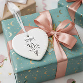 30th Birthday ornament, 30th keepsake, 30th ceramic heart gift Personalised Heart Gifts ukgiftstoreonline
