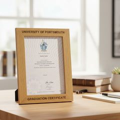 Personalised Engraved Wooden Graduation Certificate Holder Frame Gift A4 Size