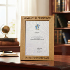 Personalised Engraved Wooden Graduation Certificate Holder Frame Gift A4 Size