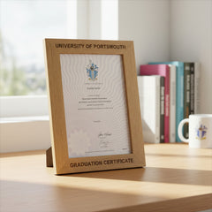 Personalised Engraved Wooden Graduation Certificate Holder Frame Gift A4 Size