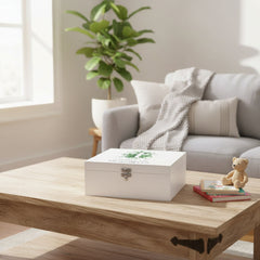 Personalised Christening Wooden Keepsake Wooden Box With Cross and Eucalyptus Keepsake Wooden Box ukgiftstoreonline