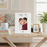 White Portrait Picture Photo Frame Daddy and Me With Love Heart ukgiftstoreonline