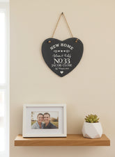 New Home Gift House Warming Personalised Slate Heart Personalised Gifts ukgiftstoreonline