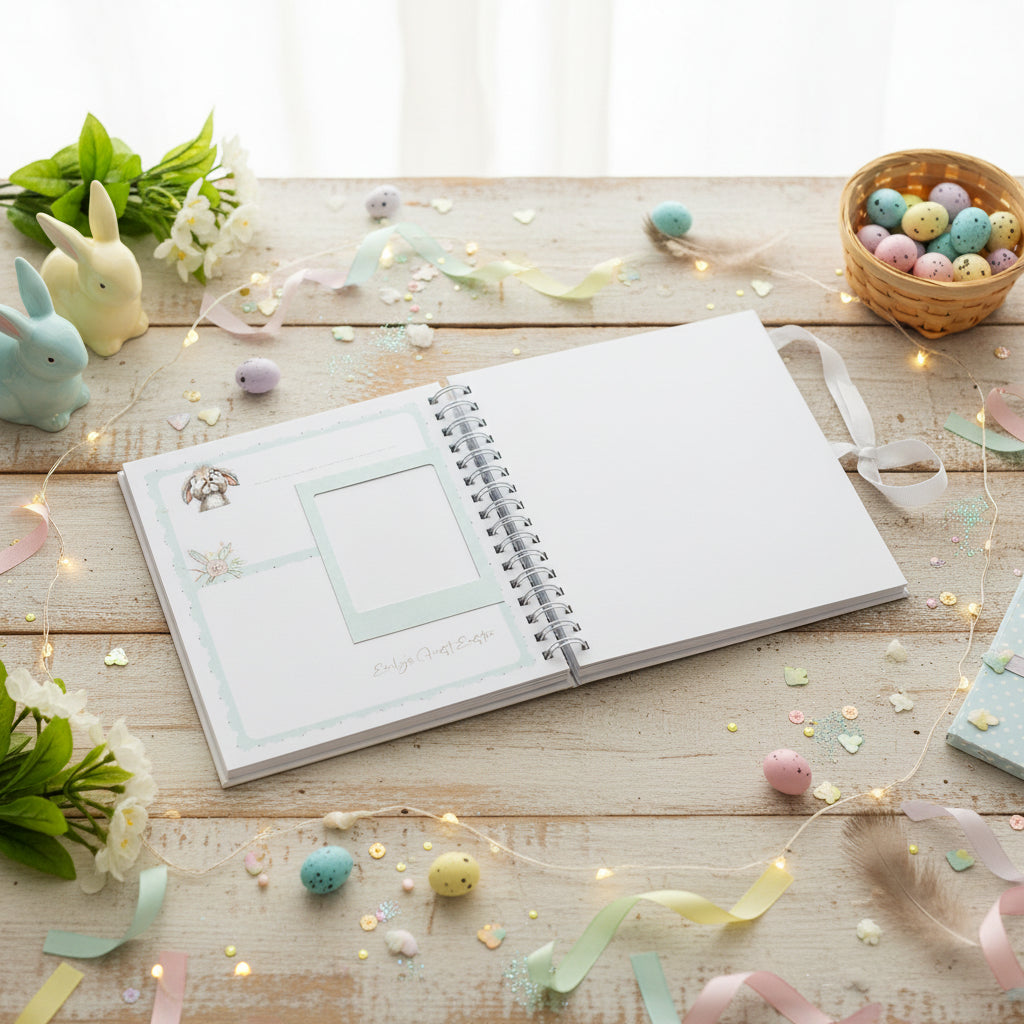 Personalised Happy Easter Scrapbook Photo album Memory Gift Scrapbook ukgiftstoreonline