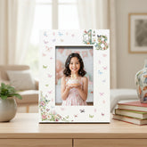 18th Birthday Photo Picture Frame Gift For Her With Butterflies and Flowers