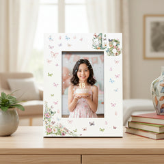 18th Birthday Photo Picture Frame Gift For Her With Butterflies and Flowers