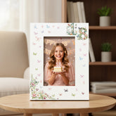 18th Birthday Photo Picture Frame Gift For Her With Butterflies and Flowers