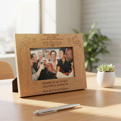 Personalised Sorry You're Leaving Work Colleague Wooden finish Photo Frame Photo Frame ukgiftstoreonline 5 x 7