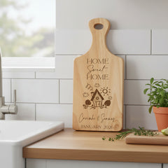Home Sweet Home Chopping Board, Wooden Family Name, Moving House, New Home Gift, Housewarming Gifts, Gift for Couples, Personalised Gift chopping Board ukgiftstoreonline