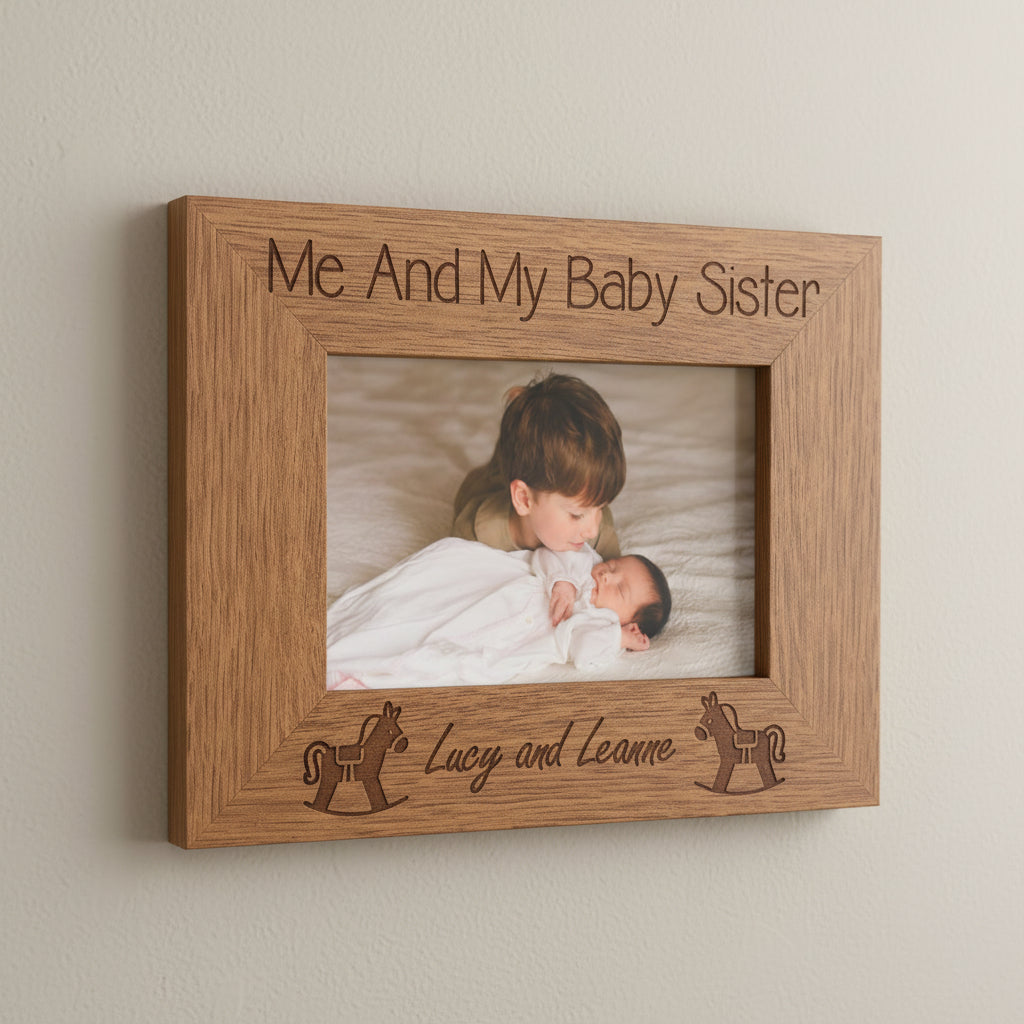 Personalised Me and My Baby Sister Engraved Photo Frame Sister Photo Frame ukgiftstoreonline