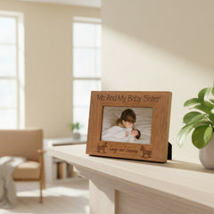 Personalised Me and My Baby Sister Engraved Photo Frame Sister Photo Frame ukgiftstoreonline