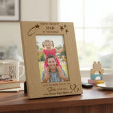 Personalised Simply The Best Dad Engraved Wooden Photo Frame Gift Photo Frame ukgiftstoreonline