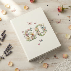 60th Birthday Photo Album Gift For Her 100 Photos 6"x4" Butterflies and Flowers Personalised Photo Album ukgiftstoreonline
