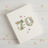70th Birthday Photo Album Gift For Her 100 Photos 6"x4" Butterflies and Flowers Personalised Photo Album ukgiftstoreonline