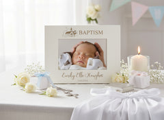 Personalised Baptism Day Photo Frame Gift With Church Sketch Photo Frame ukgiftstoreonline