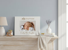 Personalised Baptism Day Photo Frame Gift With Church Sketch Photo Frame ukgiftstoreonline