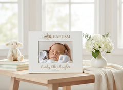 Personalised Baptism Day Photo Frame Gift With Church Sketch Photo Frame ukgiftstoreonline