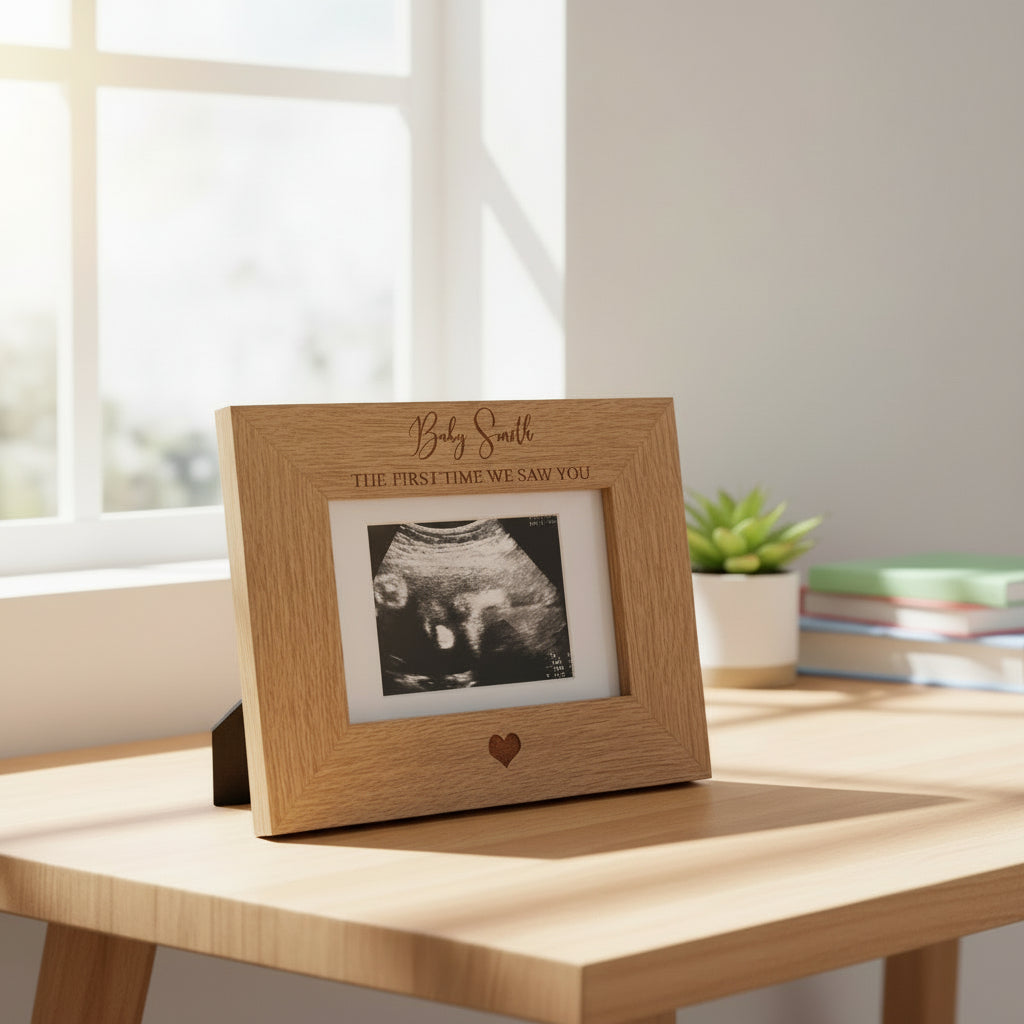 The first time we saw you personalised Baby Scan Photo Frame Personalised Gifts ukgiftstoreonline