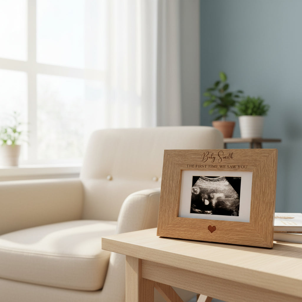The first time we saw you personalised Baby Scan Photo Frame Personalised Gifts ukgiftstoreonline
