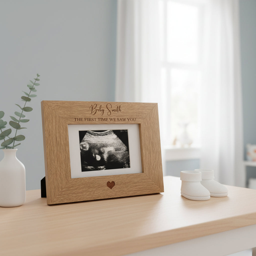 The first time we saw you personalised Baby Scan Photo Frame Personalised Gifts ukgiftstoreonline