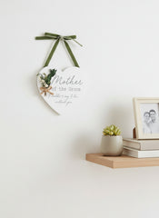 Personalised Mother Of The Groom Gift Hanging Wooden Heart wedding horseshoe ukgiftstoreonline