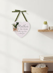 Personalised Mother Of The Groom Gift Hanging Wooden Heart wedding horseshoe ukgiftstoreonline
