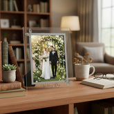Large Glass Wedding Photo Frame 8" x 10" With Jeweled Butterflies photo frame ukgiftstoreonline