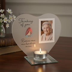 Thinking Of You Memorial Heart Shaped Tea Light Candle Holder Tea Light Holder ukgiftstoreonline