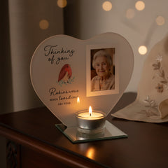 Thinking Of You Memorial Heart Shaped Tea Light Candle Holder Tea Light Holder ukgiftstoreonline