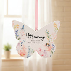 Mummy Gift Hanging Butterfly - Never Forget How Loved You Are wedding horseshoe ukgiftstoreonline