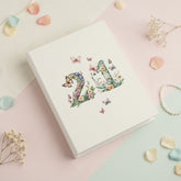 21st Birthday Photo Album Gift For Her 100 Photos 6"x4" Butterflies and Flowers Personalised Photo Album ukgiftstoreonline
