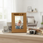 Engraved Wood Picture Photo Frame Mummy & Us Heart Gift Portrait Photo Frame ukgiftstoreonline
