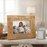 Personalised We Love You Mummy Photo Frame Engraved Oak wood finish Photo Frame ukgiftstoreonline 4 x 6 Inch
