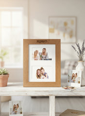 Large A4 Mummy Photo Picture Frame Engraved Wood For Two 6x4 Inch Photos Landscape Photo Frame ukgiftstoreonline