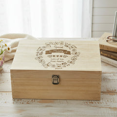 Special Mummy Gift Personalised Engraved Large wooden Keepsake Box Keepsake Memory Box Raised Words