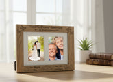 Personalised Our 50th Anniversary Engraved Double Wooden Photo Frame Gift Anniversary Photo Frame ukgiftstoreonline