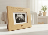The best parents get promoted to Grandparents Baby Scan Frame Wooden Engraved Personalised Gifts ukgiftstoreonline