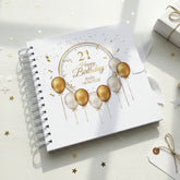 Personalised 21st Birthday Guest Book Scrapbook or Album Gold Balloons Scrapbook ukgiftstoreonline