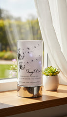 Personalised Daughter In Loving Memory Led Lamp With Dandelions Sympathy Gift Personalised Lights ukgiftstoreonline
