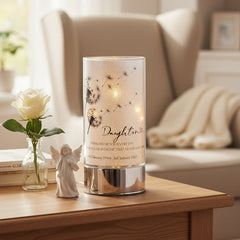 Personalised Daughter In Loving Memory Led Lamp With Dandelions Sympathy Gift Personalised Lights ukgiftstoreonline
