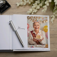 Personalised 60th Birthday Photo Album Gift With Gold Balloons Birthday Photo Album ukgiftstoreonline