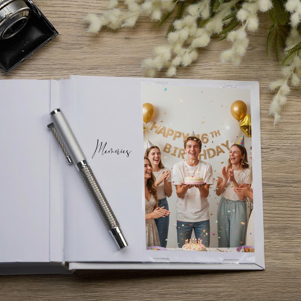 Personalised 16th Birthday Photo Album Gift With Presents Personalised Photo Album ukgiftstoreonline